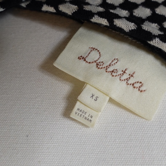 Anthropologie Deletta Peplum Top with Open Back Size XS - Picture 6 of 8